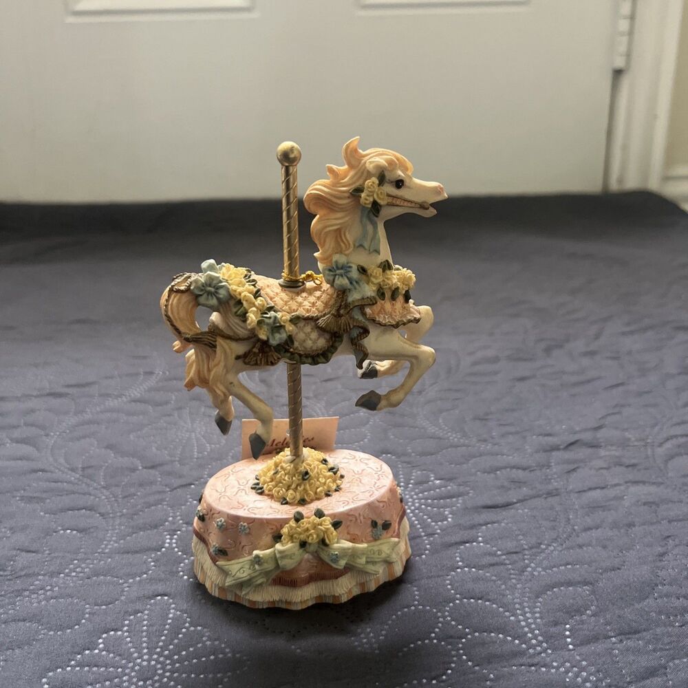 Heritage House MELODIES County Fair Carousel Horse LOVE ME TENDER Vintage Decor